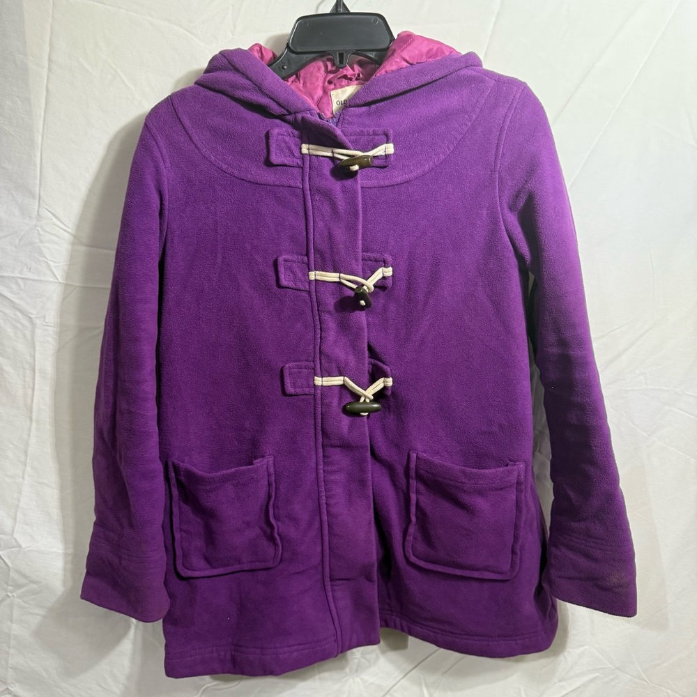 Old Navy Y2K Kids Purple Toggle Fleece Coat Size XL (14)